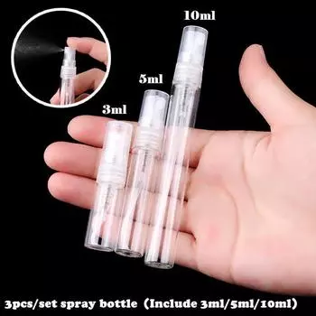 3 шт./компл. флакон для дозирования духов 3 мл 5 мл 10 мл мини-портативный флакон с распылителем для духов 3pcs/set