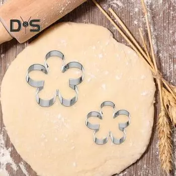 3 шт./компл. формочки для печенья в форме цветка без запаха 430, нержавеющая сталь, лепестки роз, формы для печенья, инструменты для выпечки