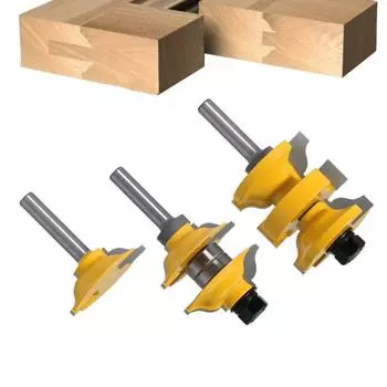 3 шт./компл. фрезы с подкладкой и защитой от отдачи, термостойкие, хвостовик 1/2 дюйма, высокопрочный, точное отверстие, твердосплавная фреза для работы по дереву