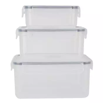 3 шт./компл. герметичный контейнер для хранения продуктов питания, прозрачный вакуумный контейнер для хранения продуктов с запирающейся крышкой