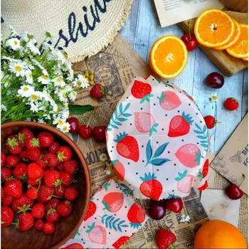 3 шт./компл. хлопковая ткань для обертывания из пчелиного воска, многоразовая натуральная пищевая консервирующая ткань, экологически чистая пищевая свежая сумка, чехол для кухонной бумаги для хранения