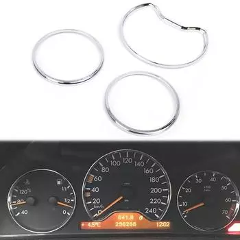 3 шт./компл. хромированное кольцо для приборной панели для Mercedes Benz W210/S210 W202/S202 A208/C208