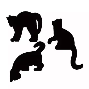 3 шт./компл. Игривый кот на дверной раме Черный кот дверные украшения Рождественский подарок 3Pcs/pack