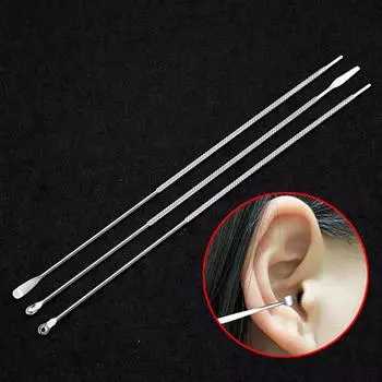 3 шт./компл. из нержавеющей стали, очиститель для воска для ушей, кюретка для удаления ушной серы