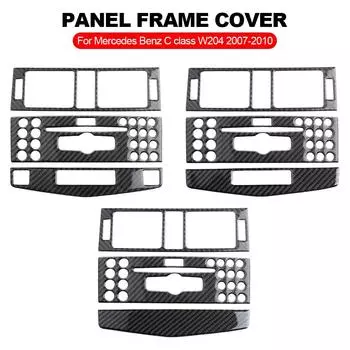 3 шт./компл. карбоновая консоль кондиционера CD панель декоративная накладка отделка для Mercedes Benz C Class W204 2007-2010