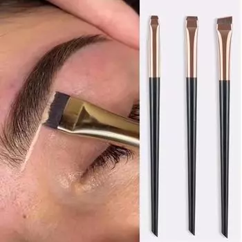 3 шт./компл. Кисть для подводки глаз с лезвием, кисть для бровей, портативная плоская тонкая подводка для глаз, кисти для контура бровей, косметические инструменты для макияжа