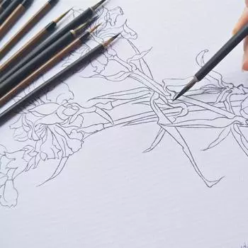 3 шт./компл., кисти для рисования с волосами ласки, крысиными усами, тщательная живопись, акварель, ручная рисованная ручка, сухожилие листьев, белая тонкая линия, кисть для рисования деталей