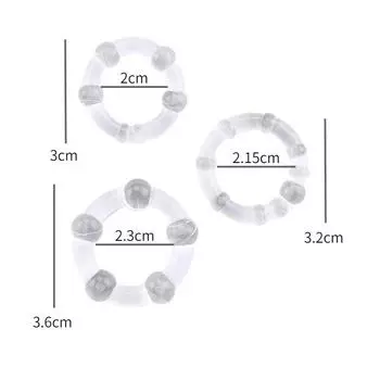 3 шт./компл. кольцо на член, задержка эякуляции, игрушки для взрослых для мужчин, силиконовое кольцо для увеличения члена, мужские секс-игрушки, более сильная эрекция