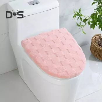 3 шт./компл. комплект чехлов для унитаза с эластичным уплотнительным кольцом диаметром 30 см, теплые и удобные чехлы для унитаза с эластичным уплотнительным кольцом 3pcs фиолетовый