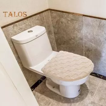 3 шт./компл. комплект чехлов для унитаза с эластичным уплотнительным кольцом диаметром 30 см, теплые и удобные чехлы для унитаза с эластичным уплотнительным кольцом 3pcs светло-синий