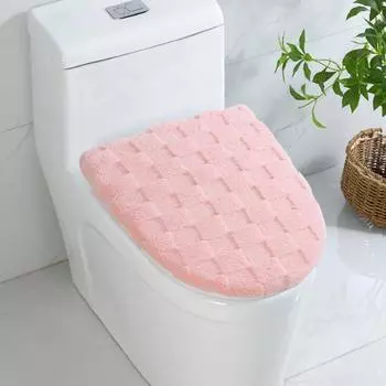 3 шт./компл. комплект чехлов для унитаза с эластичным уплотнительным кольцом диаметром 30 см, теплые и удобные чехлы для унитаза с эластичным уплотнительным кольцом 3pcs светло-серый