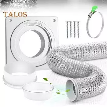 3 шт./компл. Комплект для подключения вентиляционного отверстия сушилки, вытяжной вентилятор, простая установка и снятие, комплект для настенного вентиляционного воздуховода, защелкивающийся соединитель, настенная пластина-адаптер A