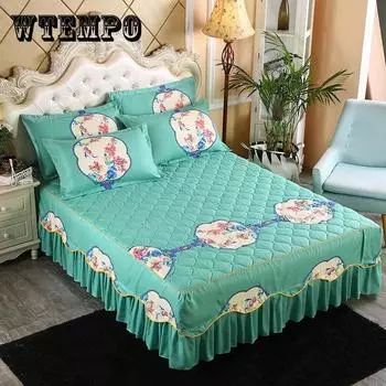 3 шт./компл., корейская кровать размера «queen-size», юбка, толстые цельные простыни, милые простыни в стиле принцессы 150*200cm