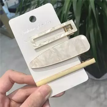 3 шт./компл. корейский модный цветной ацетатный набор заколок для волос шпилька для женщин девочек заколки аксессуары ювелирные изделия заколка для волос головной убор