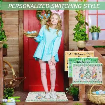 3 шт./компл. ковер на Пасху, прямоугольный водопоглощающий толстый популярный коврик на день пчелы, гном, коврик для украшения пола 1 Set