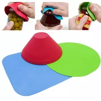3 шт./компл. коврик для захвата банок, многоцелевой многоразовый резиновый захват, открывалка для банок, открывалка для крышек бутылок 3pcs