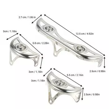 3 шт./компл. латунная защита для ключей для альт-саксофона, ремонт защитных комплектов для защиты ключей с войлоком золотой