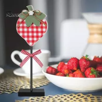 3 шт./компл. Летняя клубника, табличка на стол, фермерский деревенский деревянный 3D-фрукт, домашний офис, гостиная, центральный элемент, украшение для рабочего стола, орнамент 3pcs