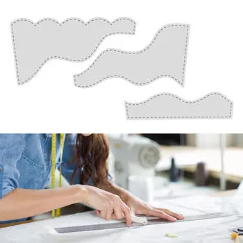 3 шт./компл., линейка шаблонов для лоскутного шитья, многофункциональный трафарет, режущий квилтер для DIY S