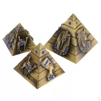 3 шт./компл. металлические пирамиды, архитектурный сувенир, урна на память, декор