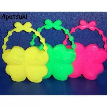 3 шт./компл. Модные милые миниатюрные сумки для кукол Барби, аксессуары, микс из бабочек, сумочка для детей, игрушка, прекрасный детский подарок для куклы разноцветный