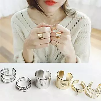 3 шт./компл. модные открытые кольца миди, костяшки пальцев, стопка колец, подвески, рождественский подарок золотой