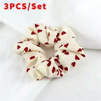 3 шт./компл. Модные женские резинки для волос, эластичные, с большим украшением в виде сердца, повязка на голову, аксессуары для волос, держатель для хвостика, подарки 3PCS