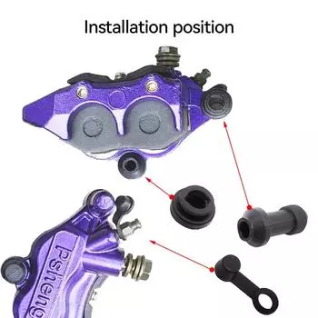 3 шт./компл. мотоцикл скутер тормоз верхний нижний насос суппорт амортизатор рукав пылезащитные чехлы диск водонепроницаемые резиновые колпачки чёрный