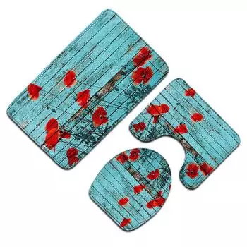 3 шт./компл. мягкий и удобный коврик для ванной комнаты с противоскользящей функцией, набор ковриков для ванной комнаты