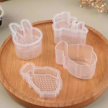 3 шт./компл., мультяшная форма для рисовых шариков, форма для суши-роллов, форма для рисовых шариков, пресс-форма для бенто, инструменты для самостоятельной сборки, кухонные принадлежности 3Pcs