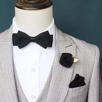 3 шт./компл. мужской галстук карман полотенце брошь комплект аксессуаров костюм съемный дизайн костюм серый