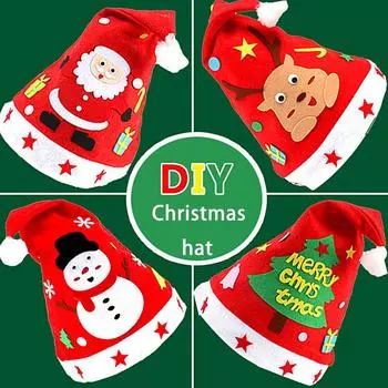 3 шт./компл. набор для творчества DIY нетканые игрушки ручной работы мультфильм новая рождественская шапка личность для детей высокое качество 3Pcs