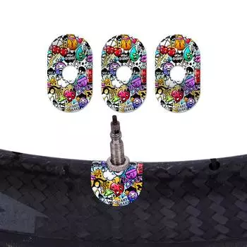 3 шт./компл. наклейка на клапан для велосипеда, декоративная наклейка на автомобиль, универсальная наклейка на фиксированный клапан