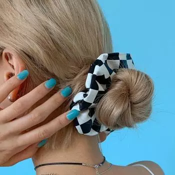 3 шт./компл. новые черные белые шахматные INS эластичные резинки для волос для женщин модные женские резинки для волос резинки для волос аксессуары для волос