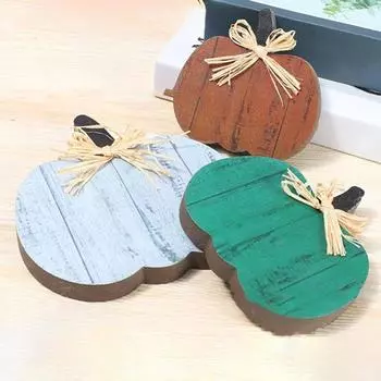 3 шт./компл. Осенняя тыква, настольный знак, 3D тыква, деревянный знак, многоуровневый поднос, украшение на Хэллоуин