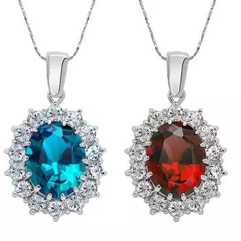 3 шт./компл. овальные серьги-подвески с искусственными камнями и стразами, ожерелье, кольцо, женские ювелирные изделия синий