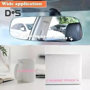 3 шт./компл. пассажирская принцесса наклейка на автомобиль самоклеящаяся универсальная наклейка для внедорожника авто зеркало заднего вида с буквами украшение наклейка аксессуары для салона автомобиля 3pcs