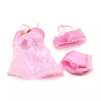 3 шт./компл., пижамы, нижнее белье, аксессуары для домашней одежды, одежда для куклы 30 см чёрный