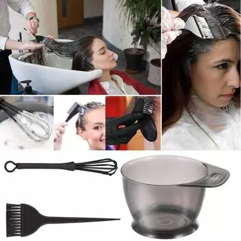 3 шт./компл., пластиковые инструменты для окрашивания волос, кисти для окрашивания, чаша, миксер, расческа, мешалка, парикмахерские инструменты для укладки волос, инструменты для домашнего использования, инструменты для самостоятельного использования