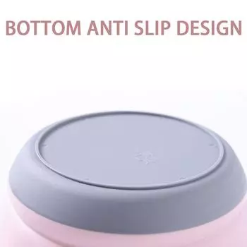 3 шт./компл., походная миска, складная силиконовая складная миска, ланч-бокс, салатница с крышкой, расширяемый контейнер для хранения еды, коробка для бенто розовый