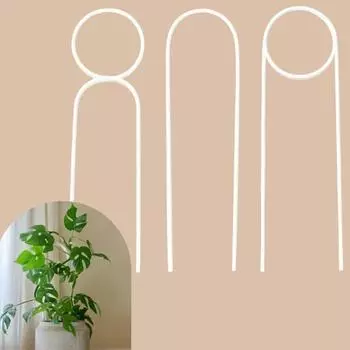 3 шт./компл., практичная антикоррозийная стойка для поддержки растений, надежная устойчивость к атмосферным воздействиям, металлический кронштейн для поддержки цветов для дома белый