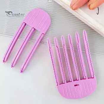 3 шт./компл. пушистая расческа для волос, бигуди, натуральная выпуклая расческа, зажим для объема, портативная, дорожная, 3/6 зубцов, лоб, челка, укладка, расческа для волос для женщин и девочек B