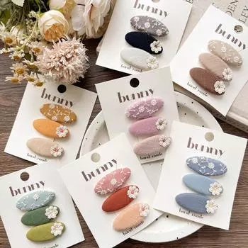 3 шт./компл. ретро-заколка для волос для девочек-принцесс для детей, милая корейская шикарная цветочная заколка для волос, элегантные женские головные уборы, милые аксессуары для волос