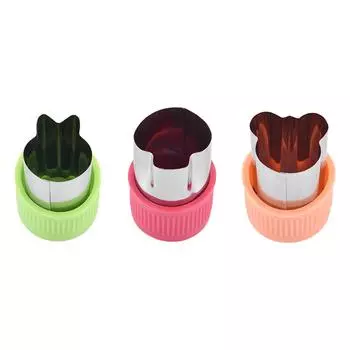 3 шт./компл. резак для овощей в форме сердца с пластиковой ручкой, портативные инструменты для приготовления пищи, инструменты для резки фруктов из нержавеющей стали, кухонные гаджеты A set