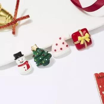 3 шт./компл. рождественские броши винтажные праздничные милые мультяшные геометрические невыцветающие декоративные броши с бумажной карточкой Санта-Клауса коричневый