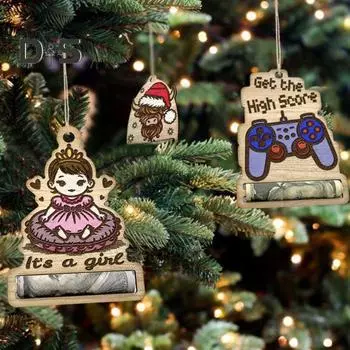 3 шт./компл. Рождественский деревянный держатель для денег Санта-Клаус, снеговик, гном, горная скотина, рождественский адвент, держатель для денег на праздник, подарок H