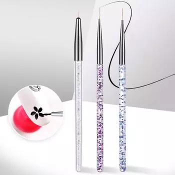 3 шт./компл. ручка для дизайна ногтей, изысканная поверхность, эргономичная ручка, ультра тонкая линия, полосатая рыбка, рисунок, маникюрные инструменты для женщин A