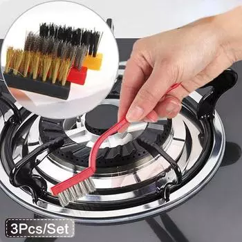 3 шт./компл. щетка для чистки с длинной ручкой, инструменты для чистки кастрюль и сковородок, аксессуары для ванной комнаты и кухни, маленькая щетка для чистки газовой плиты