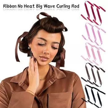 3 шт./компл. щипцы для завивки без нагрева, ленточный инструмент для завивки волос, большая волна, спящий инструмент для завивки, ленивый стержень для завивки волос вино красного
