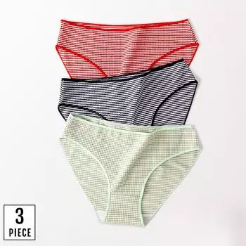 3 шт./компл. сексуальные трусики для женщин, трусы с низкой талией, утолщенные полосатые трусики для зимы, эластичное женское нижнее белье, размеры от M до XL M